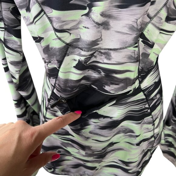 Lululemon Mist Over Windbreaker Pastel Glide Multi Black Green Size 6 - Picture 11 of 12